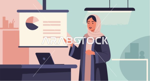 تمكين المرأة العربية في مجال الأعمال: عرض تقديمي حول النمو والنجاح