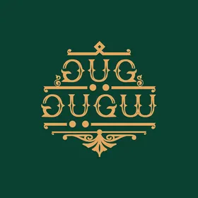 مخطوطة عيد سعيد, بطاقة تهنئة بالعيد, قالب تصميم باللغة العربية, المناسبات الدينية و الاعياد الاسلامية، خلفية خضراء, فيكتور اليستريتور.