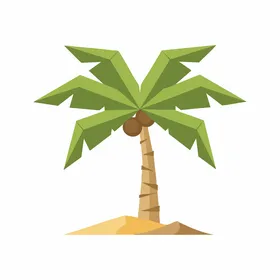 مفهوم الاهتمام والعناية بالنباتات والاشجار الكبيرة، أشجار النخيل في المملكة العربية السعودية, رسم كرتوني لنخلة ، خلفية بيضاء, فيكتور اليستريتور