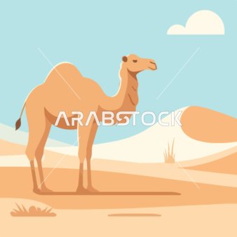 وسائل النقل القديمة في المملكة العربية السعودية, رسم توضيحي لسفينة الصحراء, مفهوم الاهتمام والعناية بالثدييات وحيوان الجمل، فيكتور اليستريتور