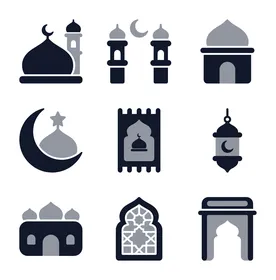 رسوم و ديكورات اسلامية , تصاميم وأيقونات دينية متميزة, عبارات اسلامية دينية، القران الكريم ، مفهوم العبادة و التقرب الى الله, فيكتور اليستريتور