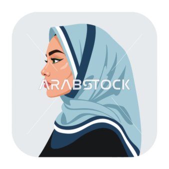 الانوثة والنعومة , الاناقة والاهتمام بالمظهر الخارجي, مفهوم الحياء والحشمة، امرأة عربيه خليجية سعودية ترتدي العباءه والحجاب مع مكياج لافت للنظر تنظر بتعابير الثقة بالنفس ، فيكتور اليستريتور