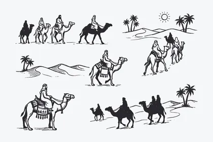 ايقونات اسلامية خطية ، مجموعة من الايقونات الاسلامية  التي تشمل (الصلاه ، العبادة ، قراءه القرآن ، المسجد ، البوصلة، الدعاء) ، مجموعة ايقونات خطية، فيكتور اليستريتور