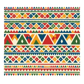 نمط السدو البدوي التقليدي بزخارف هندسية ملونة