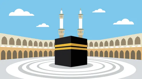 رسم فيكتور الكعبة المشرفة والمسجد الحرام مكة