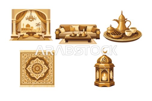 Traditional Arabic Ramadan and Interior Design Elements