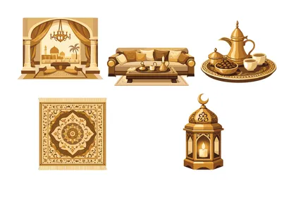 Traditional Arabic Ramadan and Interior Design Elements