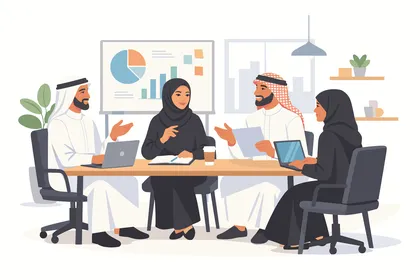 اجتماع فريق عمل سعودي في مكتب حديث رسوم