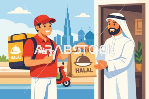 توصيل طعام حلال لرجل إماراتي في دبي