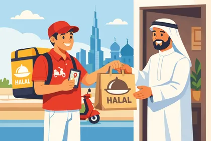 توصيل طعام حلال لرجل إماراتي في دبي