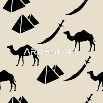 نمط فيكتور سلس للرموز العربية والشرقية التقليدية السوداء