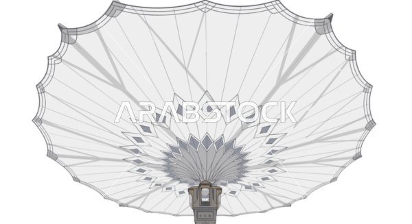 رسم توضيحي لمظلة المسجد النبوي الشريف في المدينة المنورة