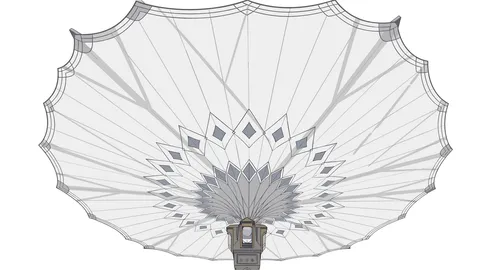 رسم توضيحي لمظلة المسجد النبوي الشريف في المدينة المنورة