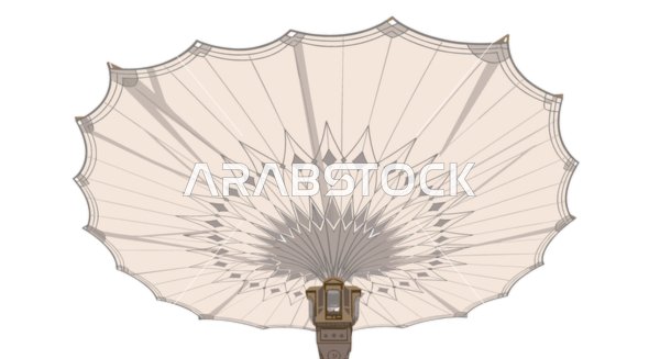 رسم توضيحي لمظلة المسجد النبوي في المدينة المنورة