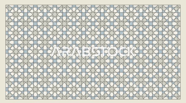 نمط هندسي إسلامي زخرفة عربية تقليدية خلفية متجهة