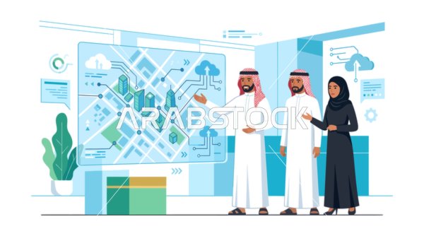 متخصصون عرب أمام خريطة رقمية للمدينة الذكية