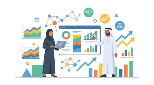 Arab Business Professionals Analyzing Digital Data Charts