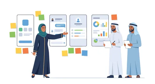 عرض عمل عربي مع تحليلات التطبيقات الرقمية