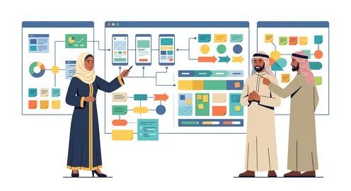 محترفون عرب يقدمون تصميم تدفق عمل تطبيقات الهاتف