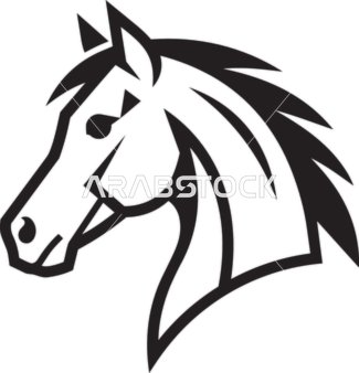 Minimalist Horse Head Vector Icon and Logo Design