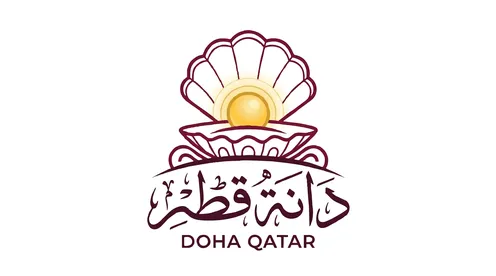 شعار دانة قطر لؤلؤة الدوحة فيكتور اليستريتور ملون