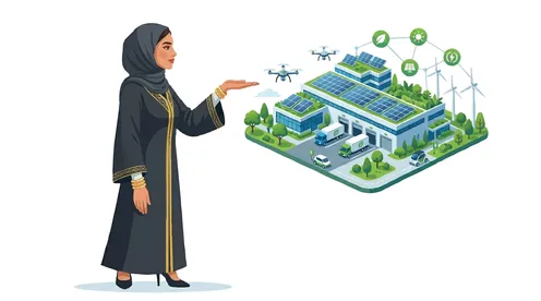 امرأة عربية تقدم نموذج مصنع ذكي ومستدام صديق للبيئة