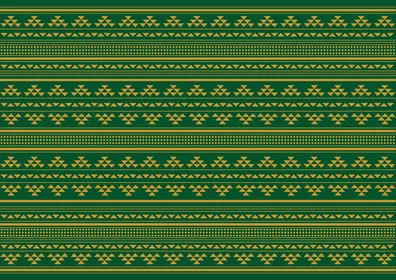 The traditional Saudi Sadu pattern in green and gold - a geometric background inspired by Arab heritage.