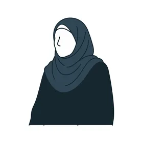 Elegant Muslim Woman Wearing a Hijab and Abaya, Representing Modesty and Islamic Culture