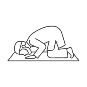 Muslim Man Performing Sujood in Prayer: A Symbol of Devotion and Humility