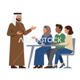 Saudi Businessman Conducting Corporate Training Session Vector