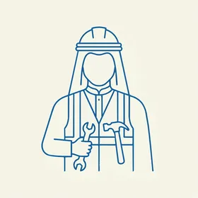Skilled Arab Worker in Traditional Attire with Tools of the Trade