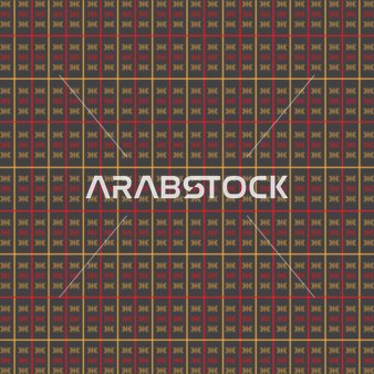 Traditional Sadu Geometric Pattern Vector Background