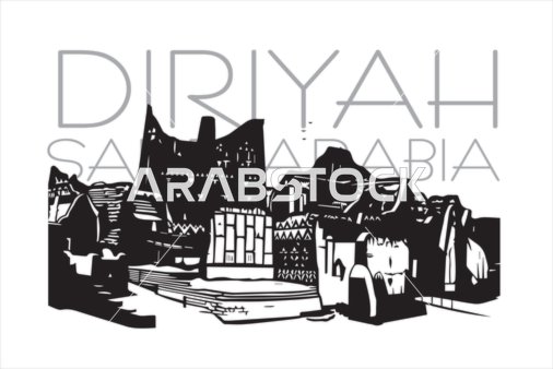 تصميم فيكتور لمعالم الدرعية التاريخية في السعودية
