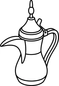 Traditional Arabic Coffee Pot Vector Illustration