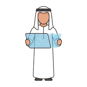 Arab Businessman Vector Characters Set Isolated - Vector