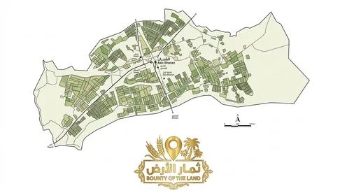 Saudi Agricultural Future Master Plan Map Graphic - Vector