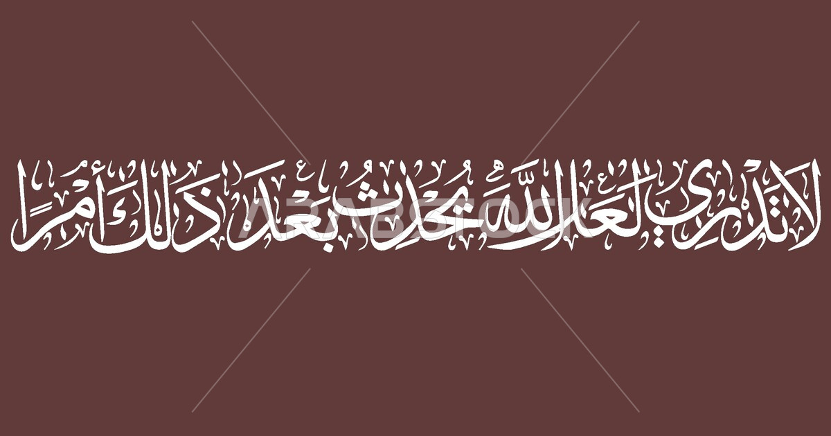 فيكتور لمخطوطة عربية ، آيات قرانية ، لا تدري لعل الله يحدث بعد ذلك أمراً ، خط الثلث ، اسلاميات
