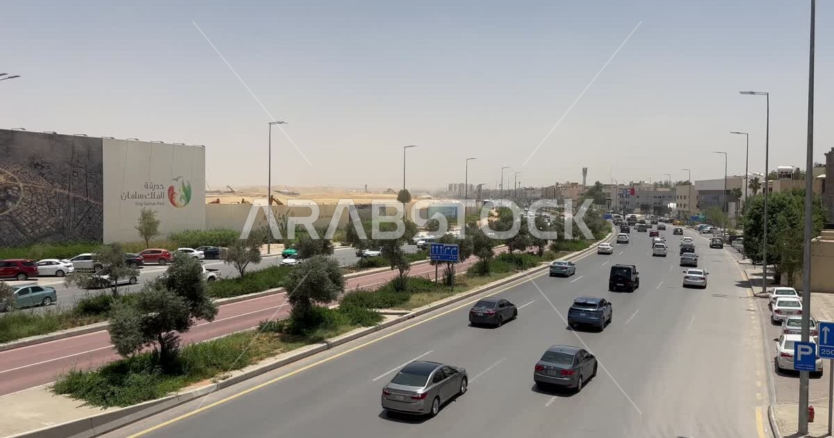 Car traffic in the streets and roads of Riyadh, Saudi Arabia, King ...