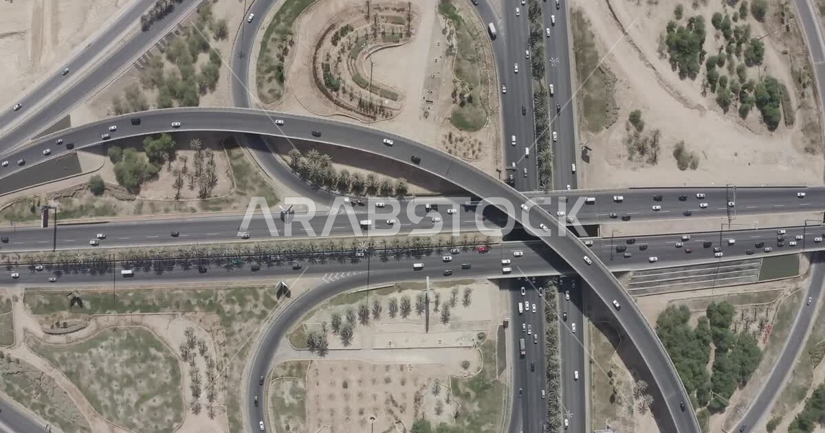 Car traffic in the city of Riyadh in the Kingdom of Saudi Arabia