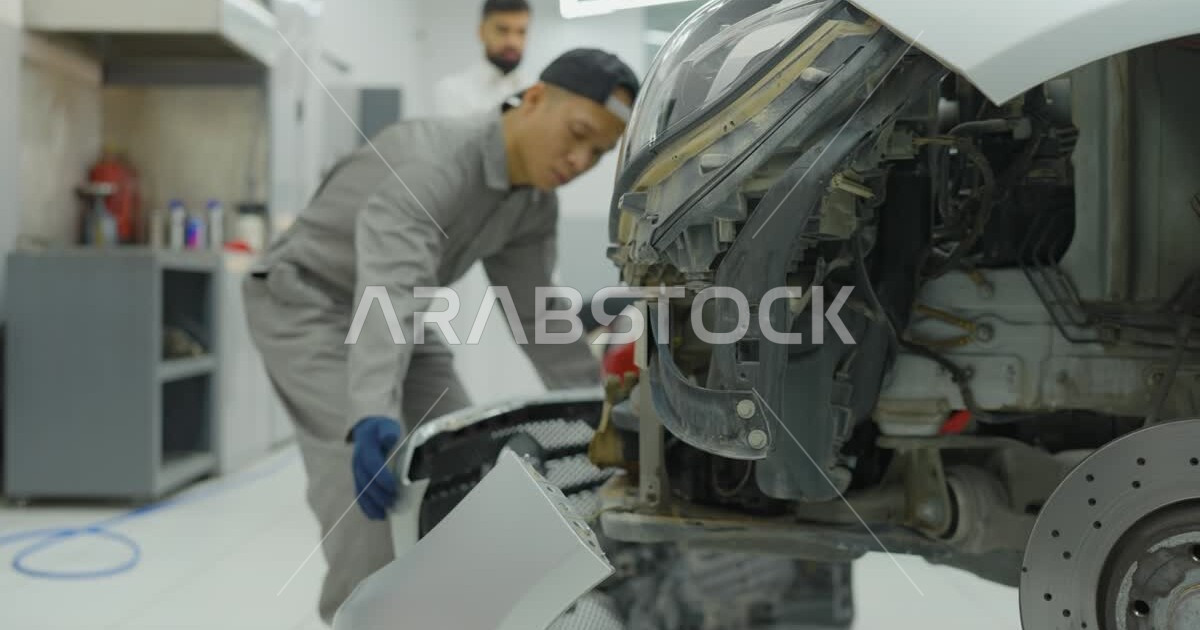 Assembly and installation of the front end of vehicles, inspection and