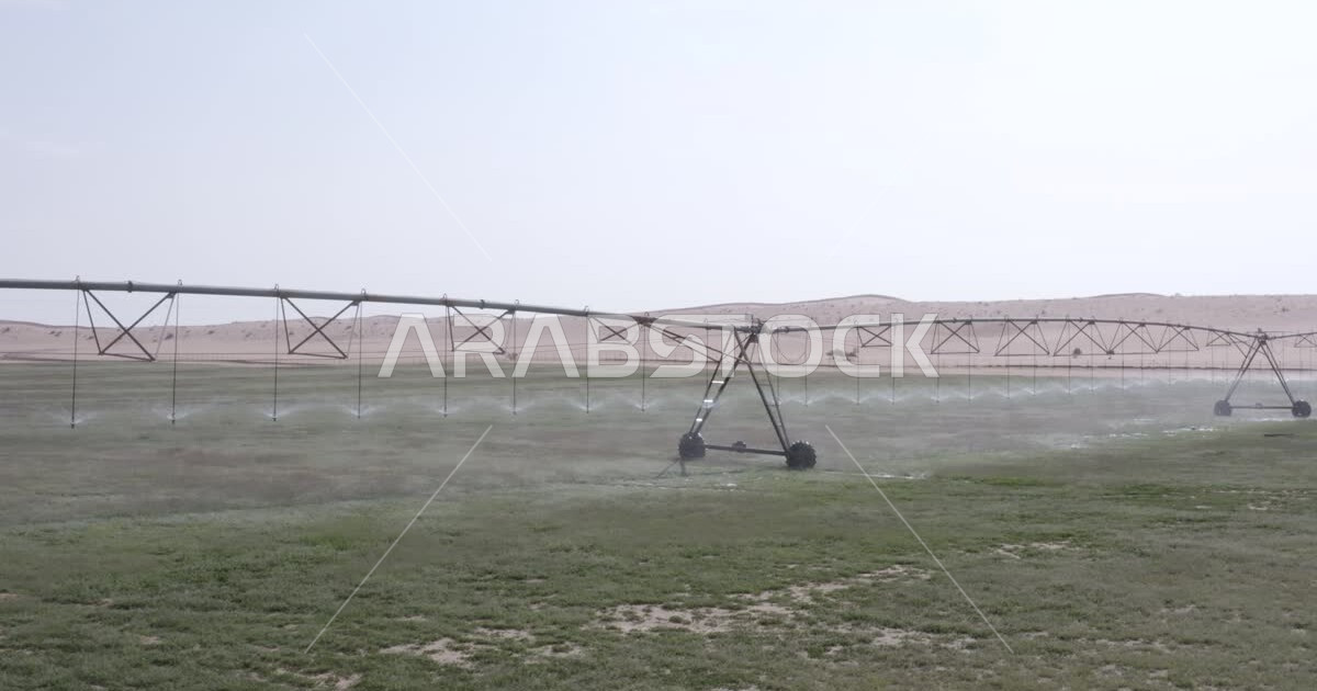 Pivot irrigation arms in Saudi farms, environment development and the
