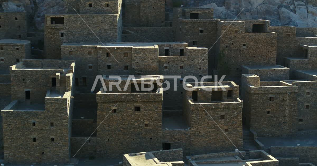Historical areas in the Asir region, landscapes in Saudi Arabia, Drone ...
