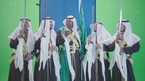 Showing Saudi Heritage On National Day September 23 Performing Folk 