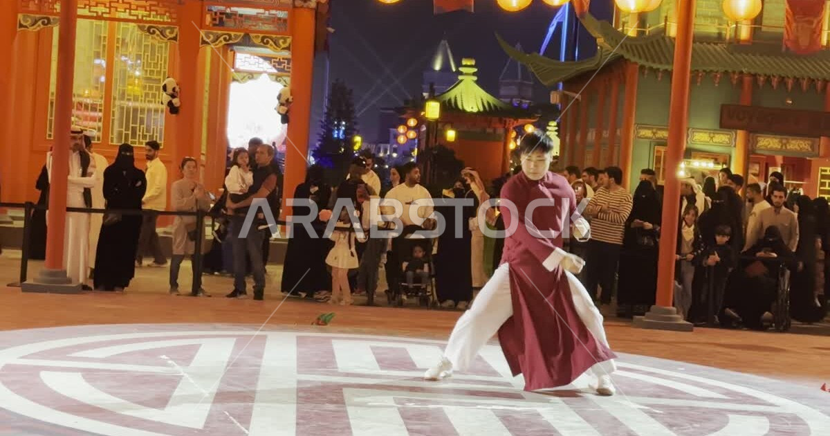 Kung Fu martial arts, practicing entertainment and tourist places in