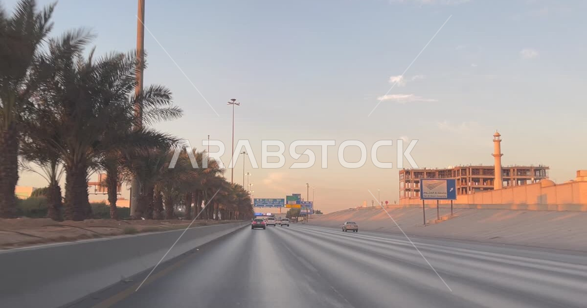 Car traffic on the Northern Ring Road during the day in the city of ...
