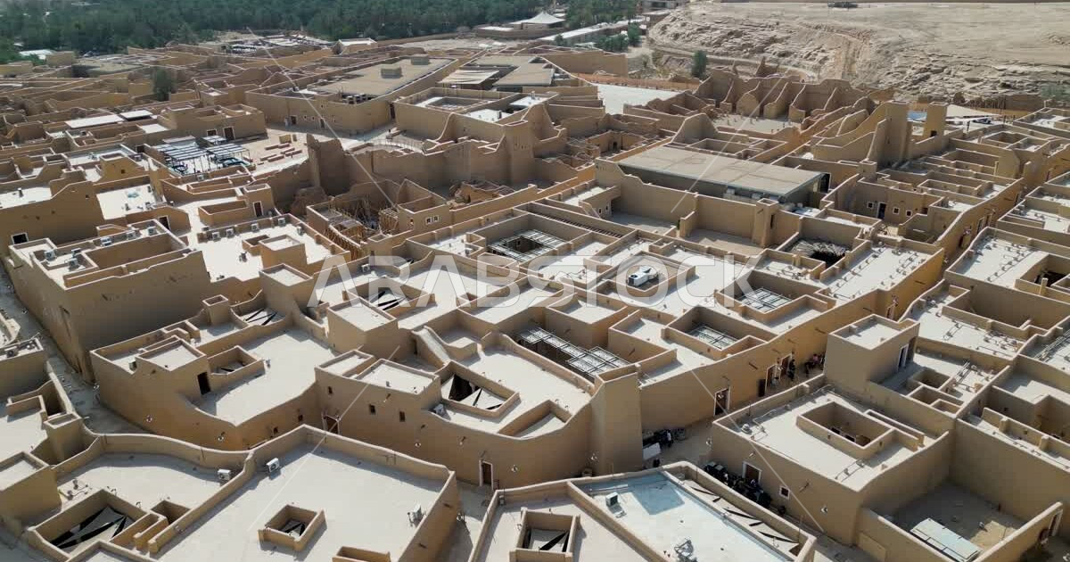 Old Riadh Residential neighborhoods built in the old historical style, famous ...