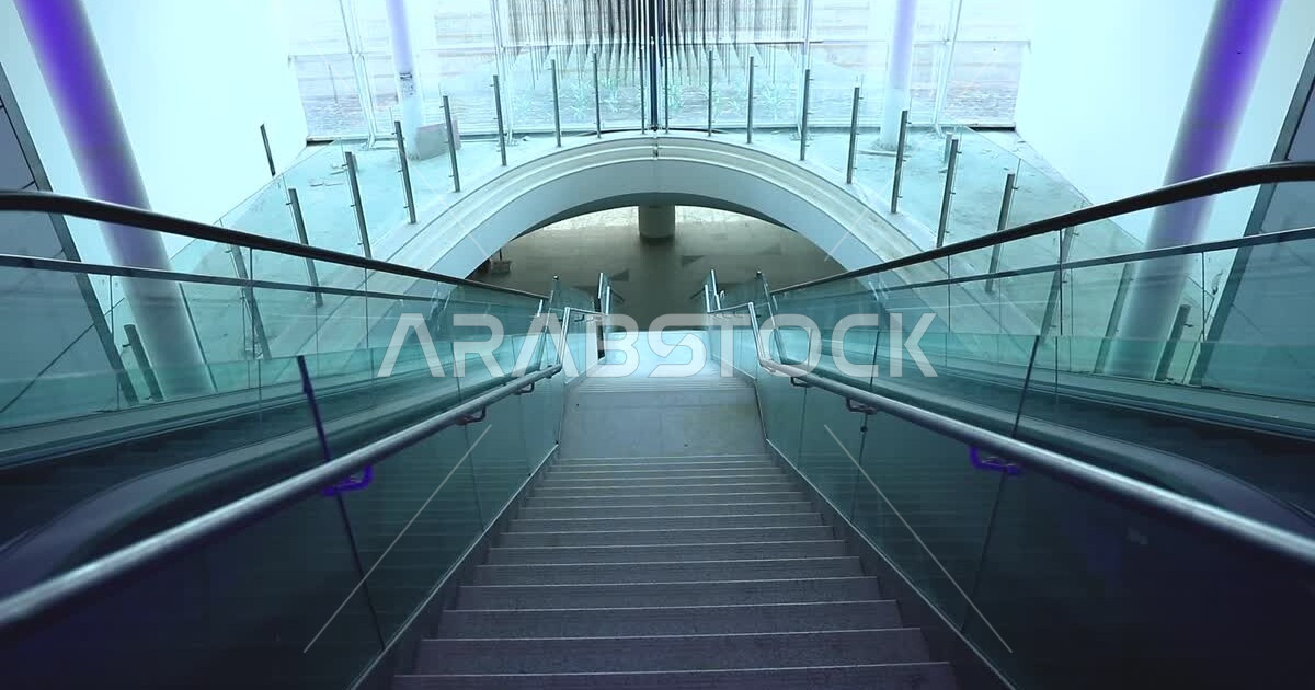 Boarding stairs at King Abdulaziz Airport in Jeddah, high-end services ...