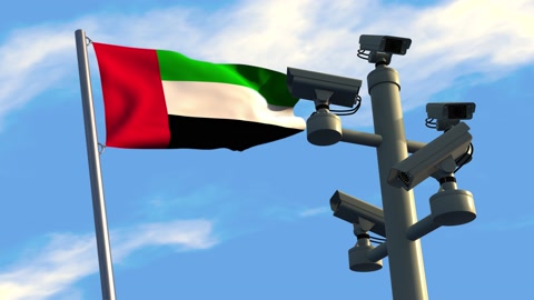 CCTV cameras with Emirati flag, SFX