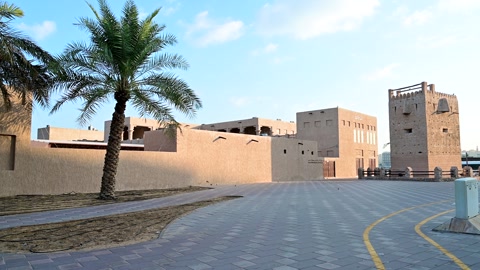 View of Old Dubai Architecture in Deira