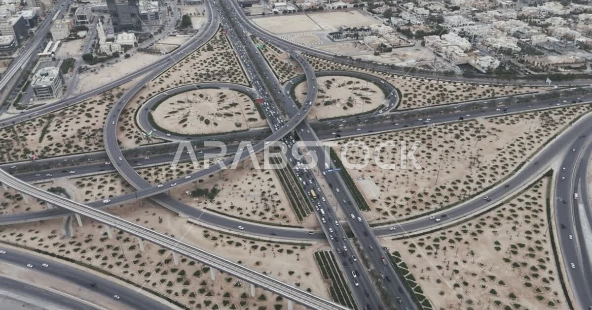 Preparing paved asphalt roads, economic and urban renaissance, aerial ...